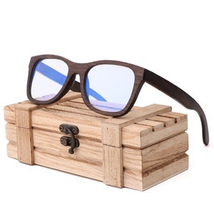 Wooden Blue Light Blocking Glasses, Glasses Frame for Men and Women, Glasses with clear lens, Wooden Glasses Frame, Anti Blue light glasses