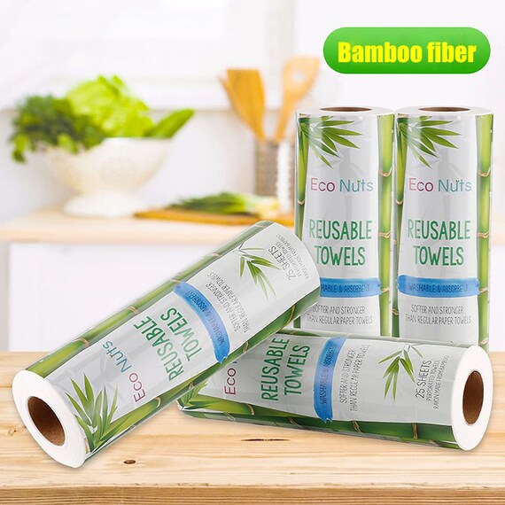 25 Pcs Eco Friendly Bamboo Towels Eco Kitchen Cleaning Cloth Etsy