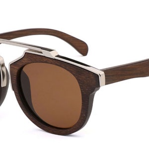 Luxury Custom Wooden Sunglasses, Choose lens colour and choose box style, Polarised lens Natural Wood sunglasses image 3