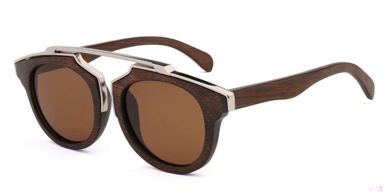Luxury Custom Wooden Sunglasses, Choose lens colour and choose box style, Polarised lens Natural Wood sunglasses image 3