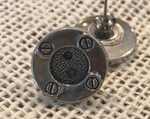 Vintage button earrings