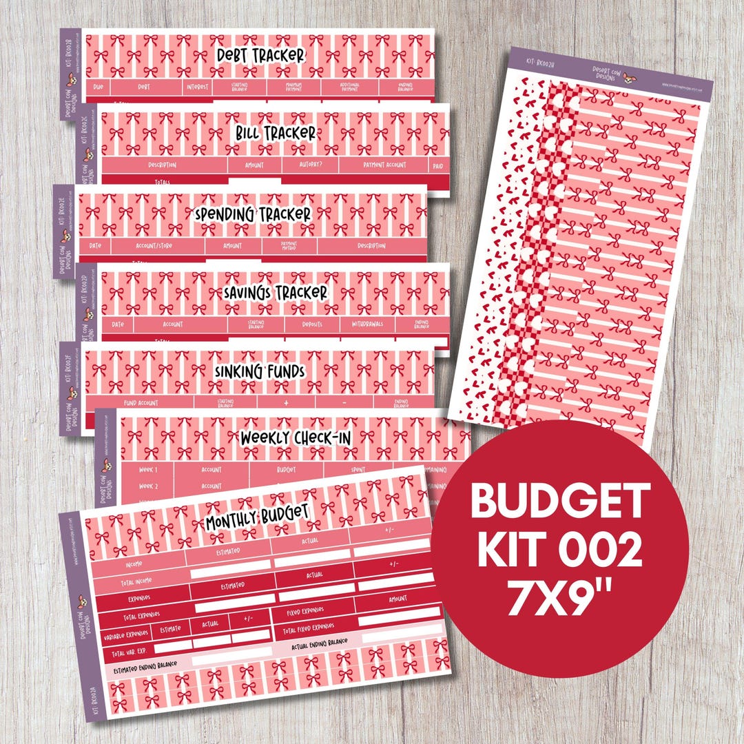 7x9 Budget Sticker Kit - BK002 - Etsy