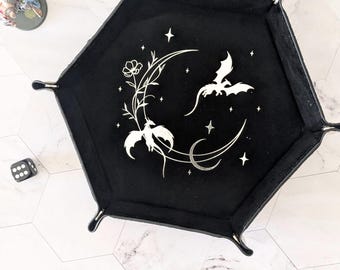 Celestial Dragon Velvet Dice Tray - TTRPG Accessories - Gamer Gift - Board Game Accessories