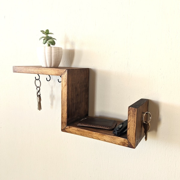 EDC Shelf, Minimalist Key Holder, Entryway Organizer