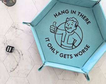 Vault Boy Velvet Dice Tray - TTRPG Accessories - Gamer Gift - Board Game Accessories
