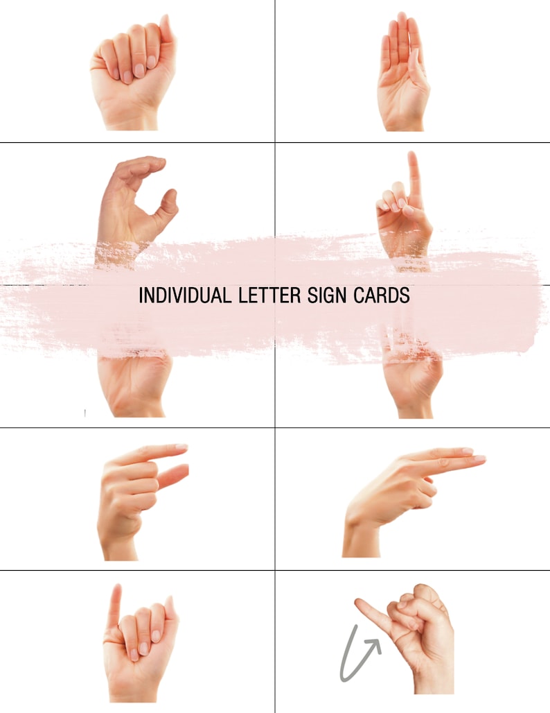 ASL Alphabet, Sign Language Alphabet Matching Worksheets, Educational