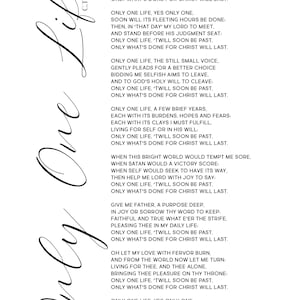 Only One Life by C.T. Studd | Digital Print, INSTANT DOWNLOAD