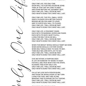Only One Life by C.T. Studd | Digital Print, INSTANT DOWNLOAD