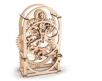 UGears Timer mechanical wooden model KIT 3D puzzle Assembly, Self-propelled
