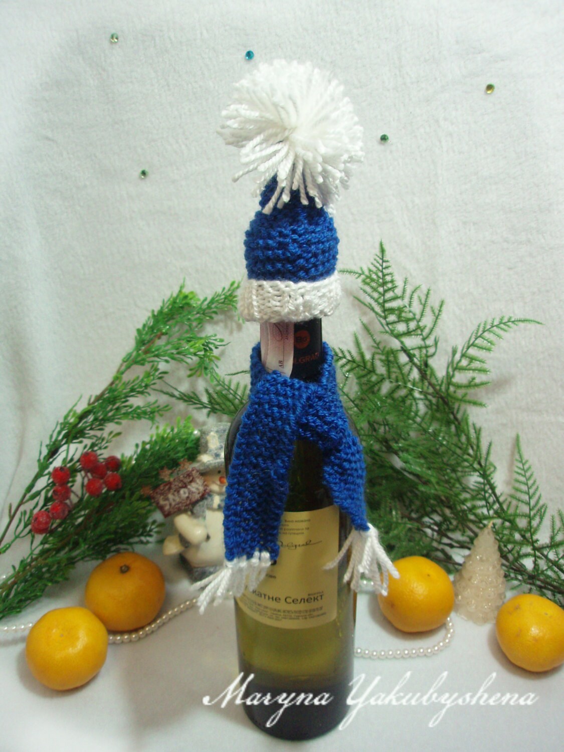 16-teiliges Mini-Weihnachts-Set - Niedliche Mützen & Schals Für Deko