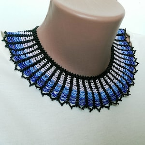 Collar beaded gradient collar necklace Handmade beads necklace Detachable Lady collar Peter Pen collar Victorian collar Victorian jewelry