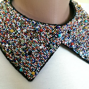 Colliers détachables en feutre Collier de perles multicolores Collier amovible avec perles multicolores Collier de perles multicolores Collier collier