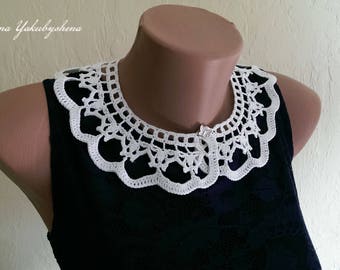 Collar crochet Lace collar dress Accessories Crochet neck accessory Crochet necklace Beautiful collarlace Romantic collar
