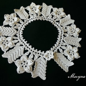 White collar Crochet collar Crochet collar necklace Crochet jewelry Gift for her Lace collar white Crochet necklace Woman accessories