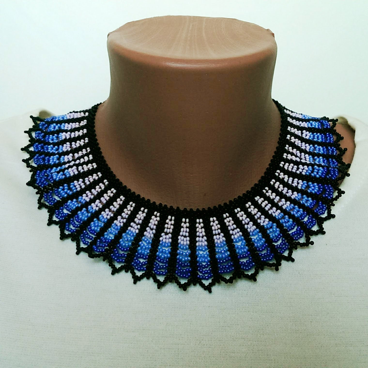 Collar Beaded Gradient Collar Necklace Handmade Beads Necklace Etsy UK