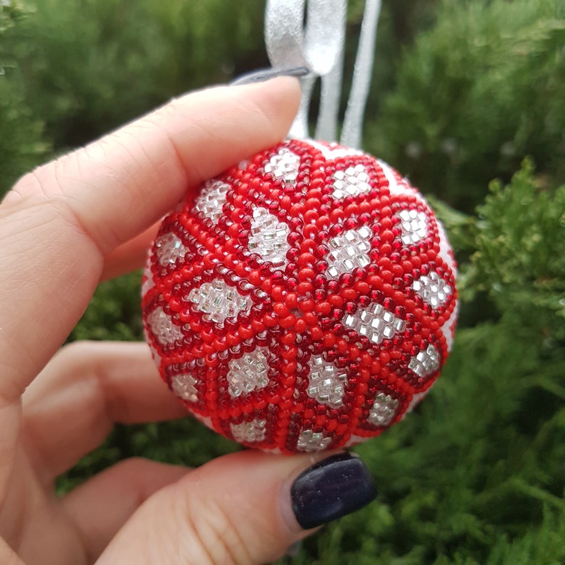 Christbaumkugel Perlen OrnamentKugel Durchmesser 55 cm Farbe Etsy