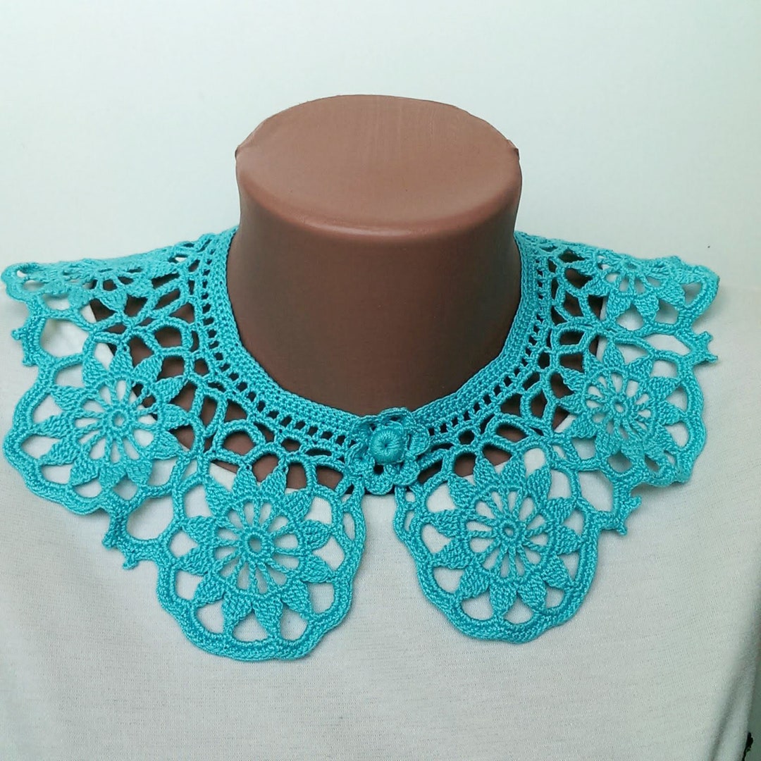 Crochet Collar Dress, Orchid Blue main image 1