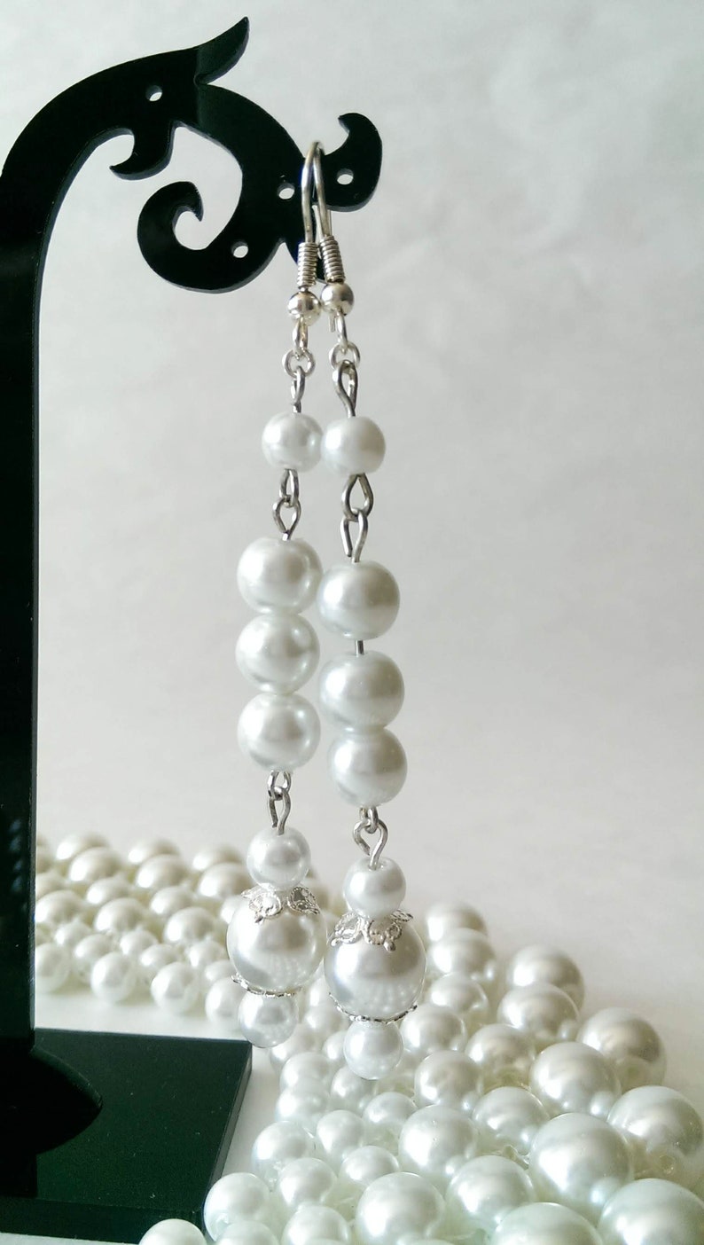 White Pearl Collar Necklace Ginsburg Collar Detachable Beaded Etsy