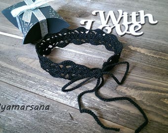 Black crochet choker  Daily Choker Special Necklace Black Necklace Feminine choker Sexy choker Feminine necklace Crochet Lace choker