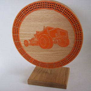 Bucket T Custom Hot Rod Cribbage Board