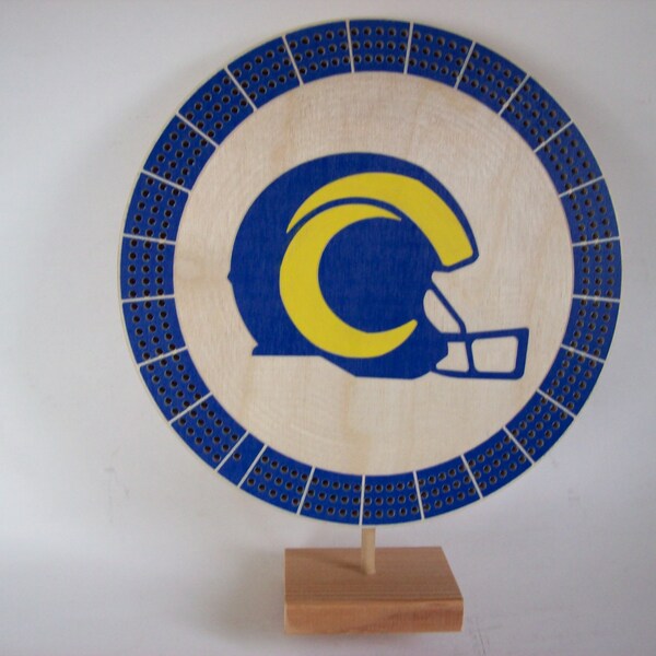 L A Rams Custom Cribbage Board