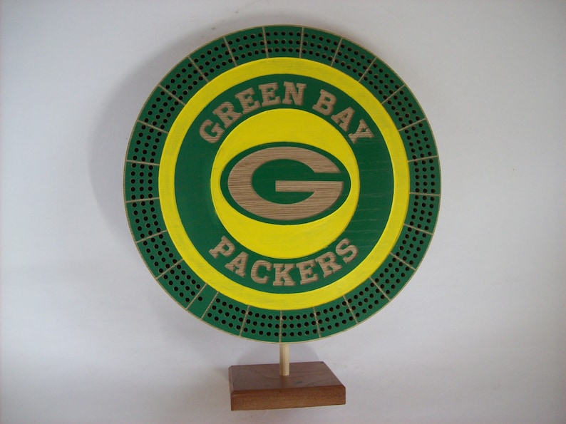Green Bay Packers Custom Cribbage Board Etsy