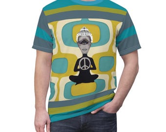 Camiseta Buddha del Tercer Ojo: Camiseta con gráfico pop art de estilo moderno de mediados de siglo