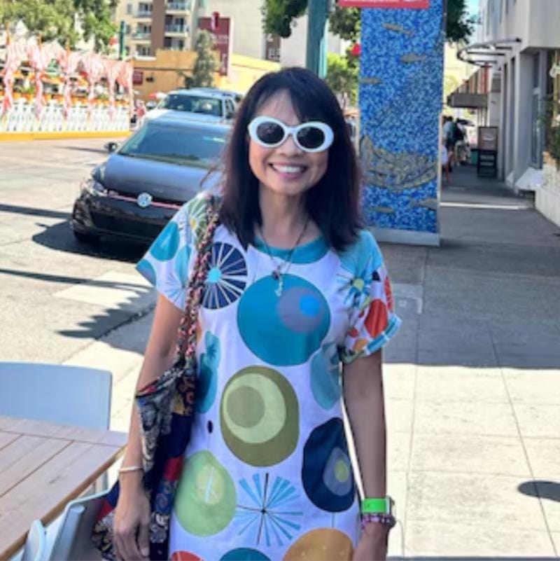 Mid Century Modern Style Atomic Circles T-Shirt Mini Tunic Dress, Retro Mod Peace Sign Casual Long Blouse, Updated MCM Style Blouse or Dress
