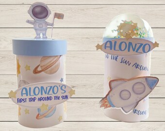Custom Space Potato Chips, First Trip Around the Sun, Astronaut Decoration Birthday, Pringles Party, Potato Chips Can Pringle's Shaker