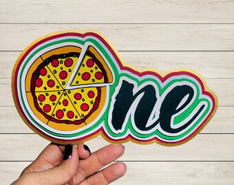 Pizza Cake Topper, One Cake Topper, Individuelles Pizza Thema, Pizza Party Kit, Pizza Party Dekoration, 1. Geburtstag, One Slice, Pizzalover
