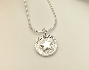 Silver Star Necklace, Layering Necklace