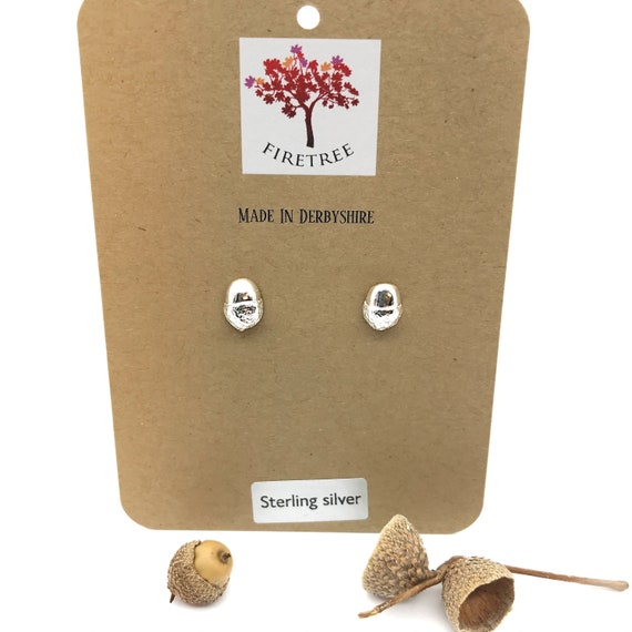 Acorn Silver Stud Earrings