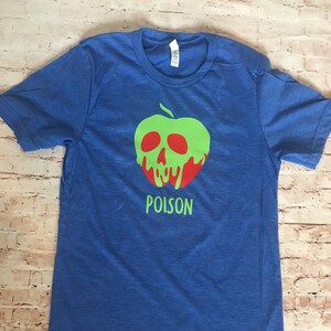 Poison Apple Unisex T-Shirt - Princess Slumber Party Tee - Royal Blue Original Princess Top - Princess Loungewear Shirt - Princess Running