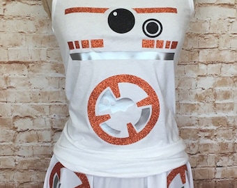 Droid Running Costume - BB-8 Inspired Running Costume - Women's Robot Costume - Run Costumes - Round Robot Costume