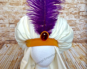 Arabian Prince Turban - Prince Ali Inspired Hat - Aladdin Inspired Cosplay - Costume Turban - Arabian Prince Running Costume Hat