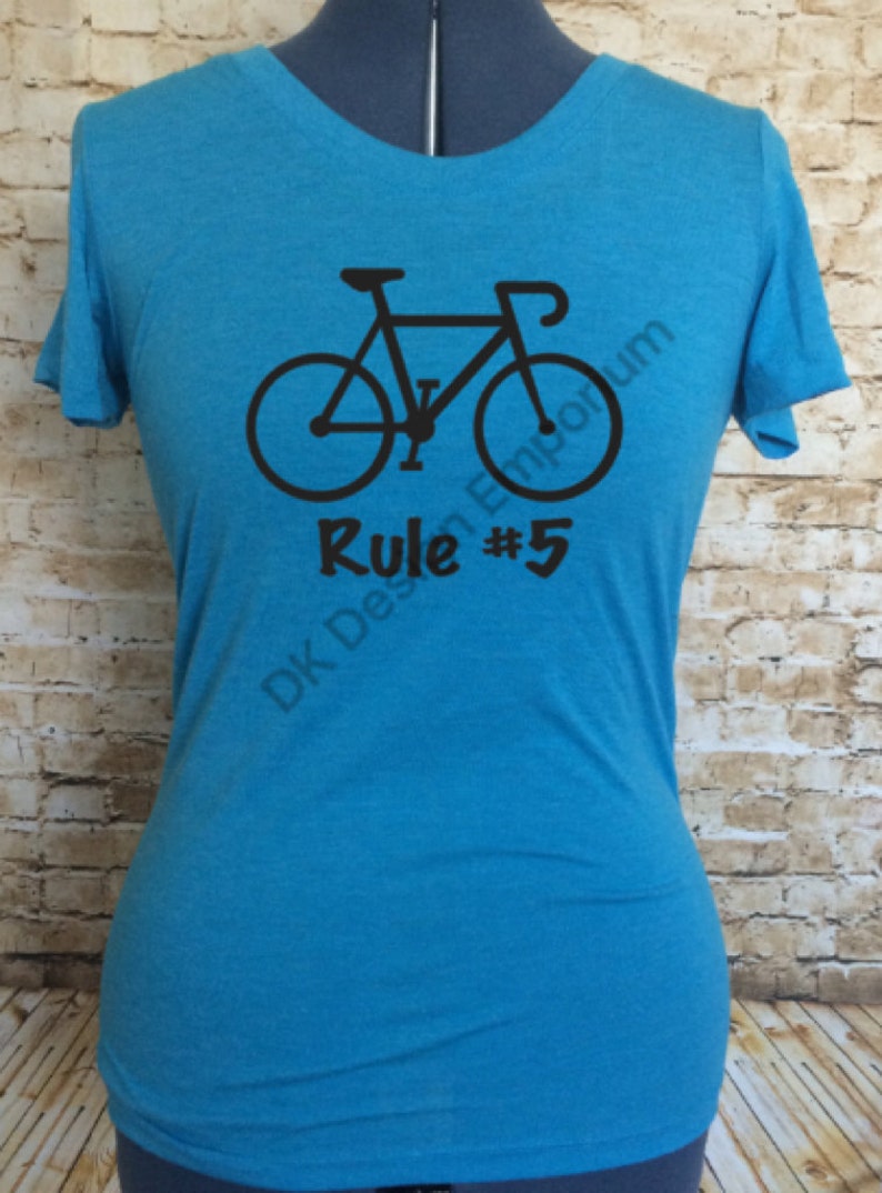 Cycling Rule 5 Fitted Women's Tee Cycling Rules Tshirt Etsy