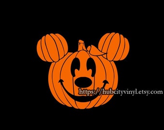 Disney Mickey Pumpkin Vinyl DIY IRON ON