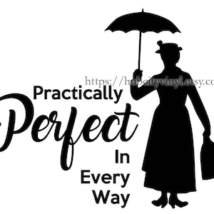 Disney - Mary Poppins - Practically Perfect In Every Way Vinyl DIY IRON ON
