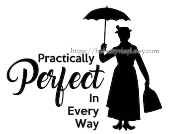 Vinilo termoadhesivo de Mary Poppins: una calcomanía perfecta para proyectos de bricolaje.