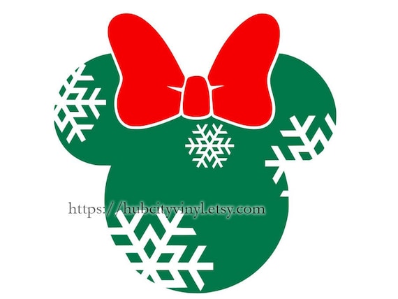 Christmas Mickey Mouse Snowflake Vinyl DIY IRON ON