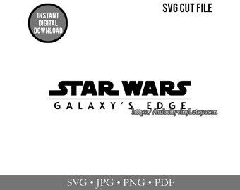SVG - Cut File - Instant Download - Star Wars Galaxy's Edge (.svg, .jpg, .png, .pdf) - for Silhouette, Cricut, and more!