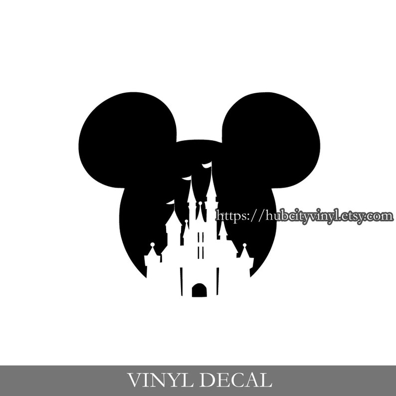 Disney Mickey Mouse Castle Vinyl Decal Etsy