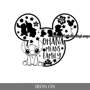 Ohana Means Family Stitch SVG PNG DXF EPS Cut Files For Cricut