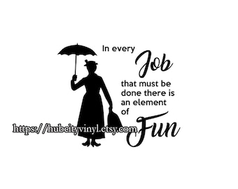 Disney - Mary Poppins - En cada trabajo que se debe hacer - DIY IRON ON