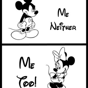 I Don&#39;t Do Matching Shirts Disney Mickey Mouse 2 matching DIY IRON ON decals
