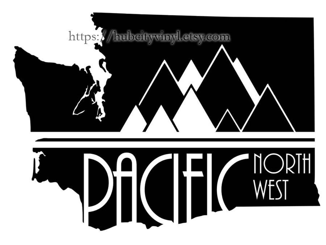 Pacific North West Vinyl Decal - Etsy