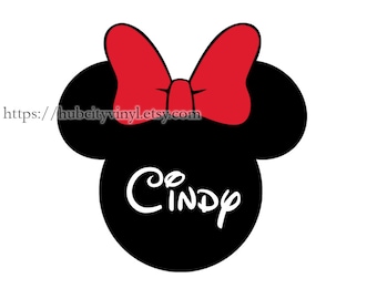 Disney Minnie Ears Vinyl DIY IRON ON - Personalized