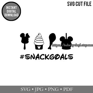 SVG - Cut File - Instant Download - WDW - Snack Goals (.svg, .jpg, .png, .pdf) - for Silhouette, Cricut, and more!