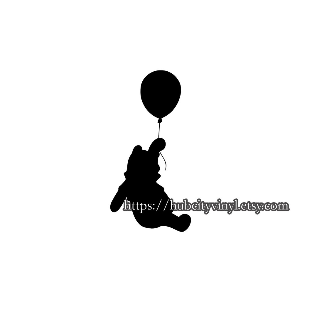 Winnie the Pooh Balloon Vinyl DIY IRON ON Etsy Canada