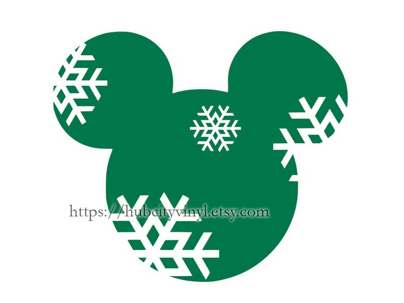 Christmas Mickey Mouse Snowflake Vinyl DIY IRON ON